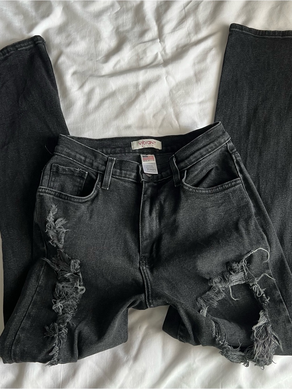 White Fox Black Denim Jeans